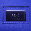 Fendi Peekaboo large model handbag in blue patent leather and beige suede - Detail D4 thumbnail