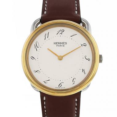 Orologio Hermes Arceau in oro placcato e acciaio Circa  1990