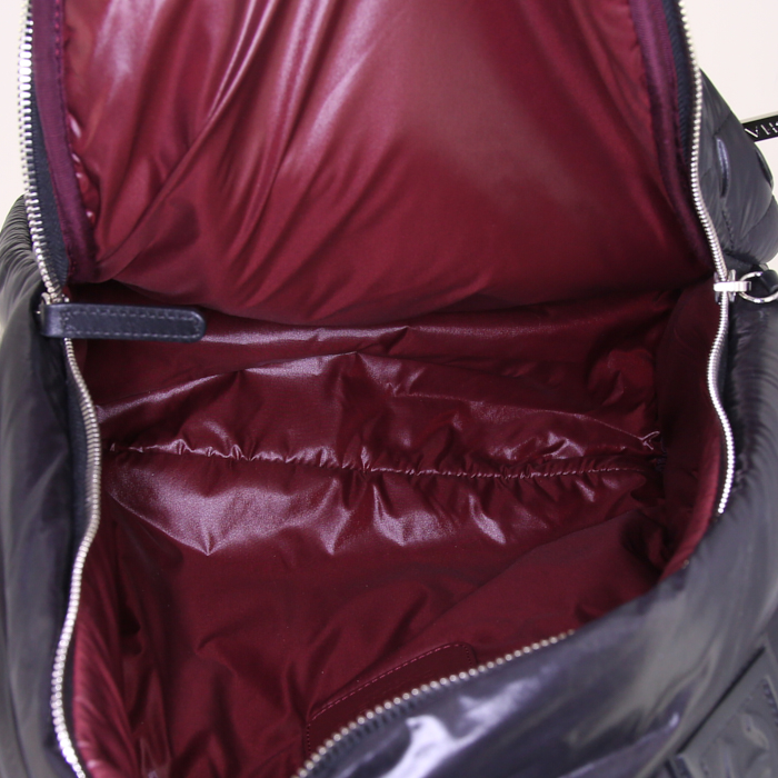 Sac à dos Chanel Coco Cocoon en toile matelassée noire et cuir noir - Detail D2