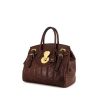 Ralph Lauren Ricky large model handbag in brown quilted leather - 00pp thumbnail