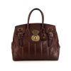 Ralph Lauren Ricky large model handbag in brown quilted leather - 360 thumbnail