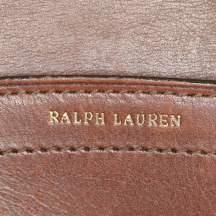 Borsa Ralph Lauren Ricky modello grande in pelle trapuntata marrone - Detail D3