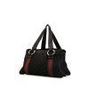 Gucci Gucci Vintage bag worn on the shoulder or carried in the hand in black monogram canvas and black leather - 00pp thumbnail
