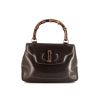 Gucci Bamboo handbag in brown box leather - 360 thumbnail