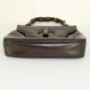 Bolso de mano Gucci Bamboo en cuero box marrón - Detail D4 thumbnail