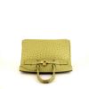 Hermes Birkin 35 cm handbag in anise green ostrich leather - 360 Front thumbnail