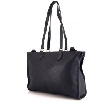 Hermès Kaba shopping bag in blue Courchevel leather