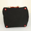 Bolso de mano Chanel en lona negra, blanca y roja - Detail D4 thumbnail