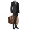 Bolsa de viaje Louis Vuitton Sirius en lona Monogram revestida marrón y cuero natural - Detail D2 thumbnail