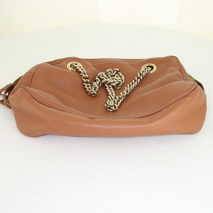 Borsa Gucci Soho in pelle martellata marrone - Detail D4