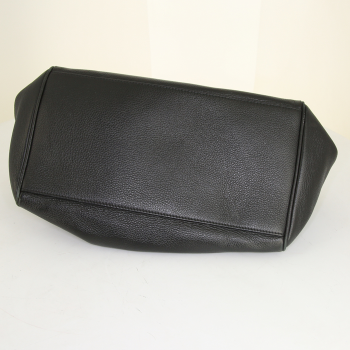 Versace Medusa handbag in black grained leather - Detail D4
