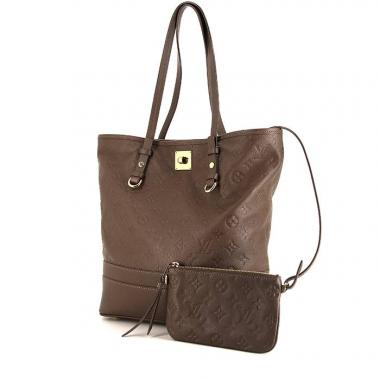 Shopping bag Louis Vuitton in pelle monogram con stampa marrone