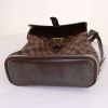 Louis Vuitton Soho backpack in ebene damier canvas and brown leather - Detail D4 thumbnail
