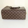 Louis Vuitton Triana bag in ebene damier canvas and brown leather - Detail D4 thumbnail