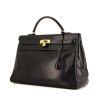 Hermes Kelly 40 cm handbag in black box leather - 00pp thumbnail