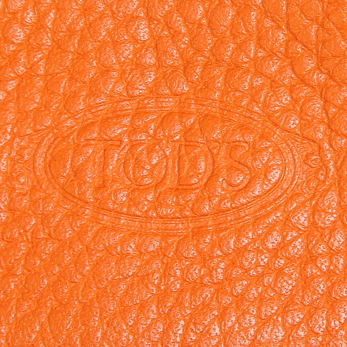 Tod's D-Bag handbag in orange grained leather - Detail D4