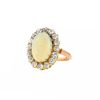 Vintage 1980's ring in pink gold,  yellow gold and diamonds and in opal - 00pp thumbnail