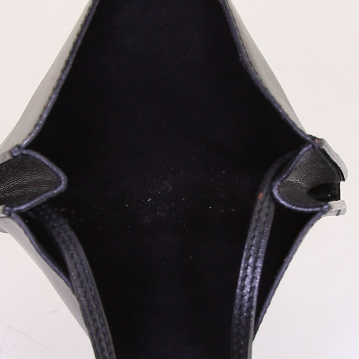 Hermès Onimetou shoulder bag in black box leather - Detail D2