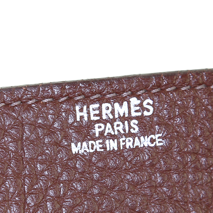 Hermes Birkin Shoulder handbag in brown togo leather - Detail D3