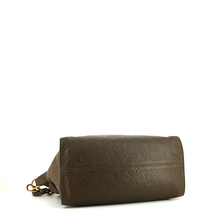 Louis Vuitton Lumiineuse shoulder bag in brown empreinte monogram leather - Detail D5