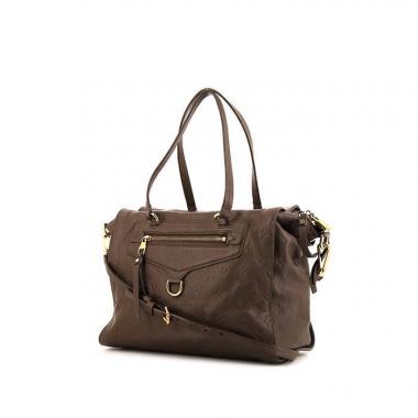 Bolso bandolera Louis Vuitton Lumiineuse en cuero monogram huella marrón