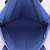 Hermes Toto Bag - Shop Bag handbag in blue canvas and black leather - Detail D2 thumbnail