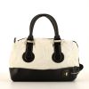 Celine Vintage handbag in off-white canvas and black leather - 360 thumbnail