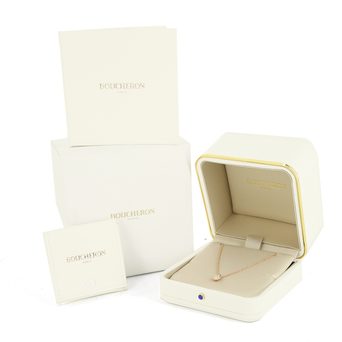 Boucheron Serpent Bohème necklace XS in pink gold and diamonds - Detail D2