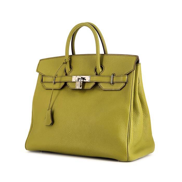 Haut à courroies cloth travel bag Hermès Green in Cloth - 24996820
