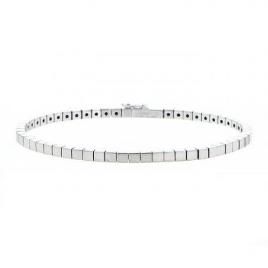 Half-articulated Cartier Lanière bracelet in white gold