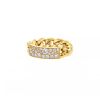Flexible Dior Gourmette small model ring in yellow gold and diamonds - 00pp thumbnail