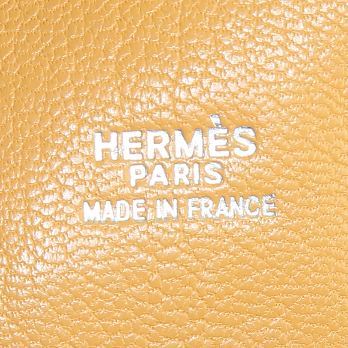 Sac à main Hermes Plume grand modèle en cuir naturel beige - Detail D3