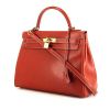 Hermes Kelly 32 cm handbag in brick red box leather - 00pp thumbnail