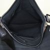 Burberry shoulder bag in beige Haymarket canvas and black leather - Detail D2 thumbnail