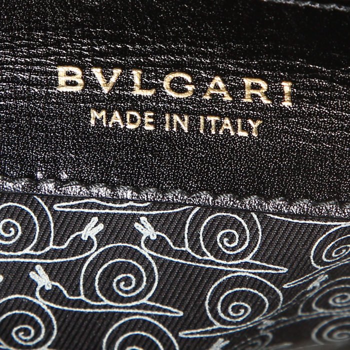 Bulgari Isabella Rossellini shoulder bag in black leather - Detail D4