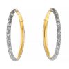 Pomellato Tango hoop earrings in pink gold,  white gold and diamonds - 00pp thumbnail