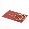 Pomellato Tango hoop earrings in pink gold,  white gold and diamonds - Detail D2 thumbnail