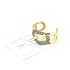 Rigid Pomellato Tango cuff bracelet in pink gold,  silver and diamonds - Detail D2 thumbnail