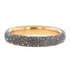 Opening Pomellato Tango bangle in pink gold,  blackened gold and diamonds - 00pp thumbnail