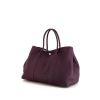 Hermes Garden shopping bag in purple Raisin leather clémence - 00pp thumbnail