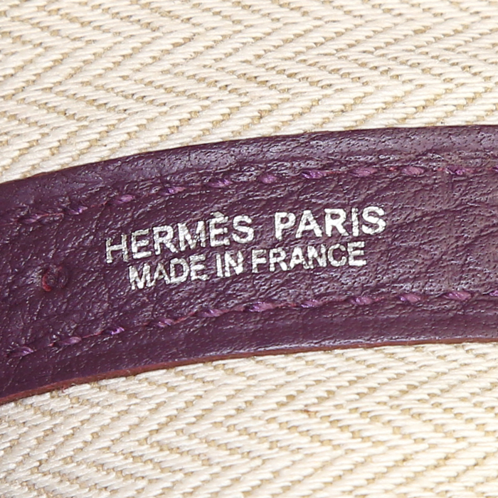 Bolso Cabás Hermes Garden en cuero clémence violeta Raisin - Detail D3