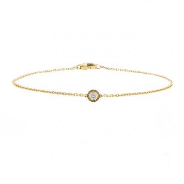 Bracciale Cartier Diamant Léger modello piccolo in oro giallo e diamante