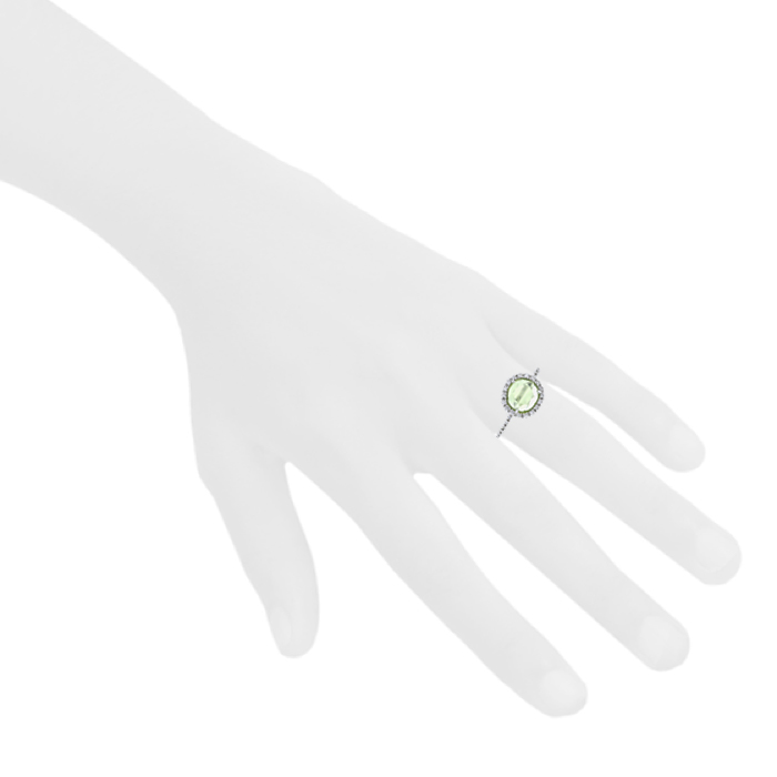 Bague Pomellato Colpo Di Fulmine en or blanc,  péridot et diamants - Detail D1