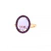 Pomellato Colpo Di Fulmine large model ring in pink gold,  tourmaline and amethyst - 00pp thumbnail