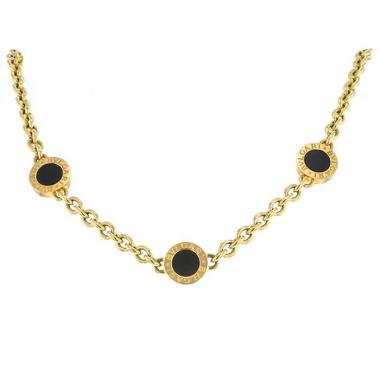 Collier souple Bulgari Bulgari Bulgari en or jaune et onyx Collier souple Bulgari Bulgari Bulgari en or jaune et onyx