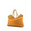 Chanel Grand Shopping shopping bag in yellow quilted grained leather - 00pp thumbnail