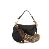 Dior Saddle small bag worn on the shoulder or carried in the hand in black grained leather - 00pp thumbnail