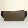 Celine Trapeze medium model handbag in off-white and khaki leather and dark blue denim - Detail D5 thumbnail