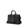 Saint Laurent Rive Gauche medium model handbag in black grained leather and black suede - 00pp thumbnail