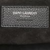 Sac à main Saint Laurent Rive Gauche moyen modèle en cuir grainé noir et daim noir - Detail D4 thumbnail